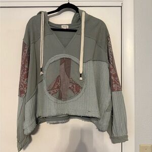 POL Dusty Green Casual Hoodie